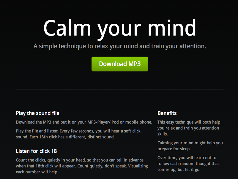 Calm your mind
